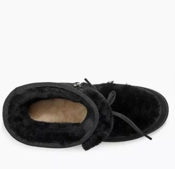 New Ugg MUKLUK REVIVAL 10 Black Leather Suede Fur Sheepskin Wm Boots Eu 41 $240 - Picture 5 of 6